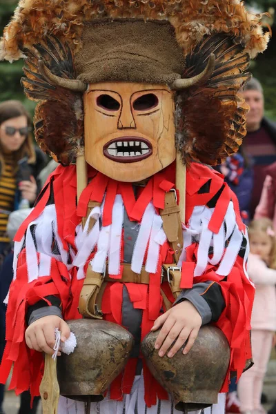 Zemen Bulgaria March 2019 Masquerade Festival Surva Zemen Bulgaria People — Stock Photo, Image