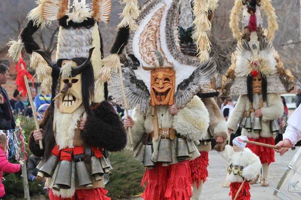 Zemen Bulharsko Března 2019 Maškarní Festival Surva Zemenu Bulharsko Lidé — Stock fotografie