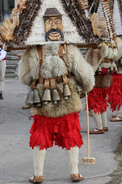 Zemen Bulharsko Března 2019 Maškarní Festival Surva Zemenu Bulharsko Lidé — Stock fotografie