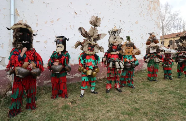 Zemen Bulgarien März 2019 Maskenfestival Surva Zemen Bulgarien Menschen Mit — Stockfoto