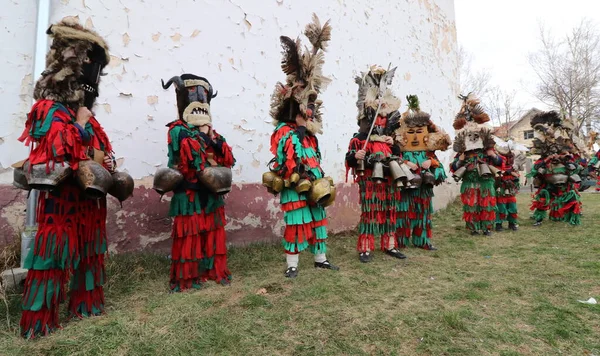 Zemen Bulgarien März 2019 Maskenfestival Surva Zemen Bulgarien Menschen Mit — Stockfoto