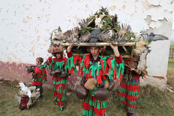 Zemen Bulgarien März 2019 Maskenfestival Surva Zemen Bulgarien Menschen Mit — Stockfoto