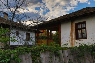 Summer time in the Village of Leshten, Bulgaria. Stone houses, Bulgaria, Europe. The Village of Leshten is architectural reservation