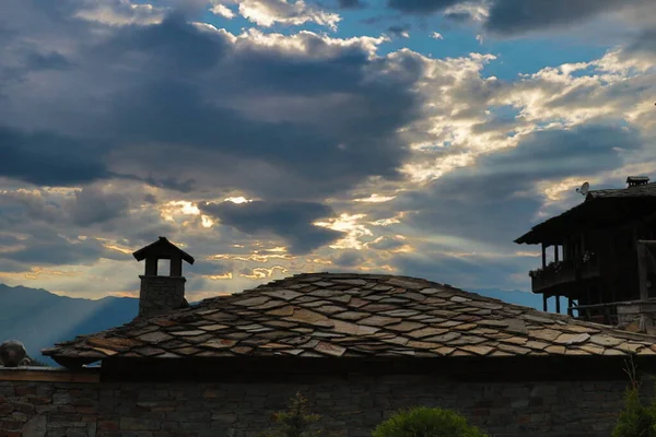 Summer Time Village Leshten Bulgaria Stone Houses Bulgaria Europe Village — Stockfoto