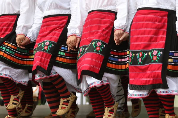 Vratsa Bulgaria June 2018 People Traditional Authentic Folk Costumes Recreating — стокове фото