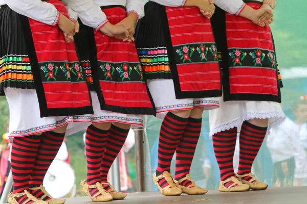 Vratsa Bulgaria June 2018 People Traditional Authentic Folk Costumes Recreating — ストック写真