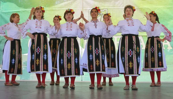 Vratsa Bulgaria June 2018 People Traditional Authentic Folk Costumes Recreating — Zdjęcie stockowe