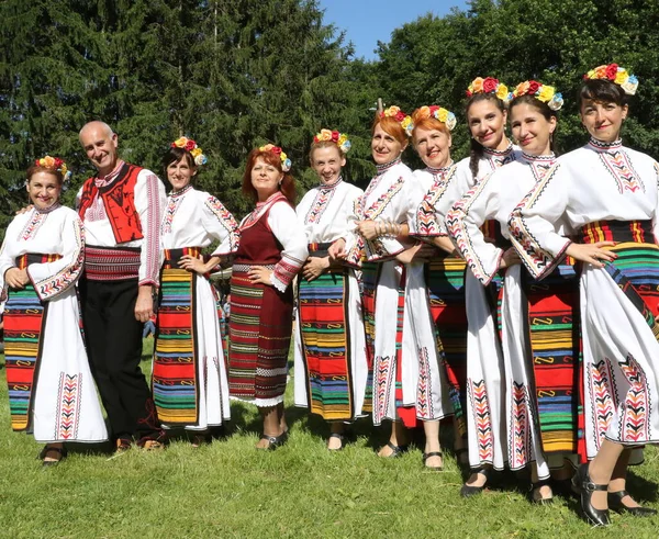 Vratsa Bulgaria June 2018 People Traditional Authentic Folk Costumes Recreating — Stockfoto