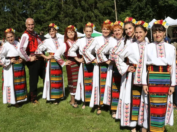 Vratsa Bulgaria June 2018 People Traditional Authentic Folk Costumes Recreating — Stockfoto