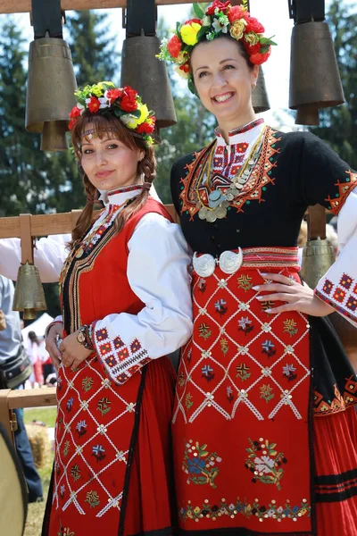 Vratsa Bulgaria June 2018 People Traditional Authentic Folk Costumes Recreating — 스톡 사진