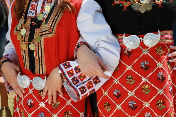 Vratsa Bulgaria June 2018 People Traditional Authentic Folk Costumes Recreating — ストック写真