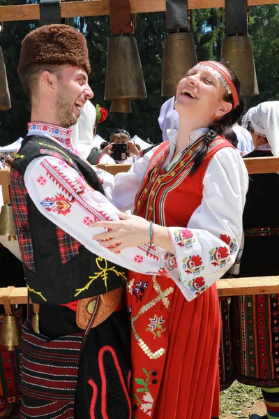 Vratsa Bulgaria June 2018 People Traditional Authentic Folk Costumes Recreating — Φωτογραφία Αρχείου