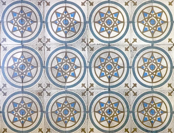 Damalı geleneksel Avrupa seramik mozaik kaplama şablonu. Mimari mozaik detay, sokak, banyo ve havuz için soyut arka plan. Sokak ve iç tasarım için süs deseni