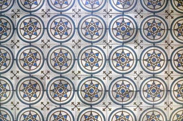 Damalı geleneksel Avrupa seramik mozaik kaplama şablonu. Mimari mozaik detay, sokak, banyo ve havuz için soyut arka plan. Sokak ve iç tasarım için süs deseni