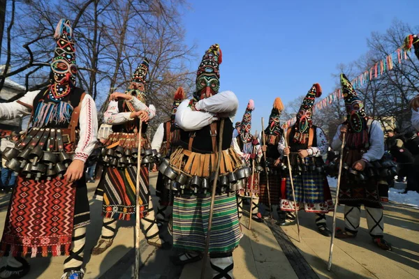 Pernik Bulgária Janeiro 2019 Festival Máscaras Surva Pernik Bulgária Pessoas — Fotografia de Stock