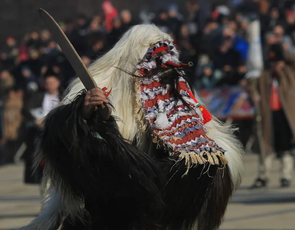 Pernik Bulharsko Ledna 2019 Maškarní Festival Surva Bulharském Perníku Lidé — Stock fotografie