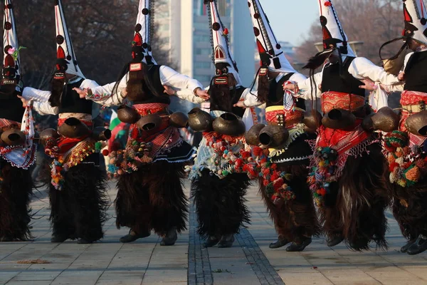 Pernik Bulgária Janeiro 2019 Festival Máscaras Surva Pernik Bulgária Pessoas — Fotografia de Stock