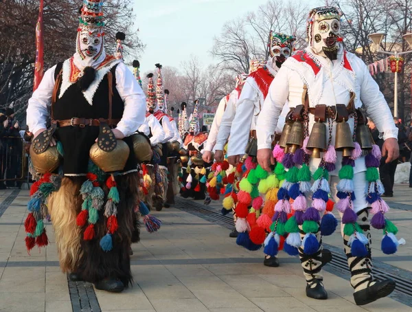 Pernik Bulgaria Enero 2019 Festival Máscaras Surva Pernik Bulgaria Gente — Foto de Stock