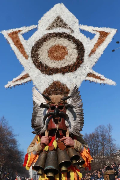 Pernik Bulharsko Ledna 2019 Maškarní Festival Surva Bulharském Perníku Lidé — Stock fotografie