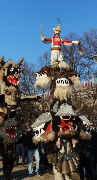 Перник Болгария Января 2019 Года Маскарад Фестиваль Сурва Пернике Болгария — стоковое фото