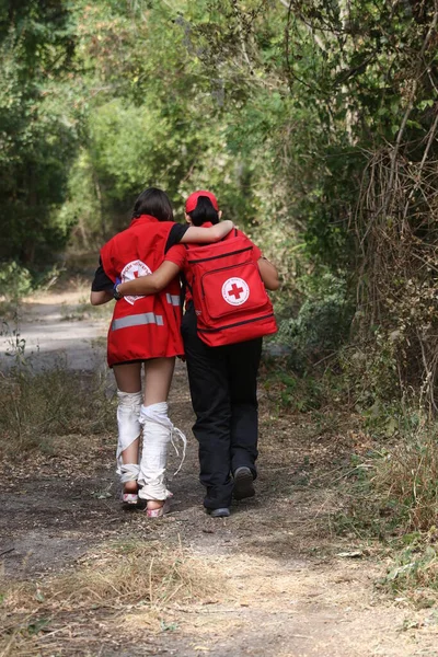 Σόφια Βουλγαρία Δεκεμβρίου 2019 Εθελοντές Από Νεολαία Του Βουλγαρικού Ερυθρού — Φωτογραφία Αρχείου