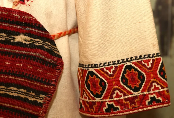 Authentieke Folk Stijl Details Van Kostuums Uit Bulgarije — Stockfoto