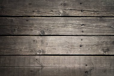 Eski ahşap arka plan. Gri tahta kalaslar. Boşluğu kopyala.