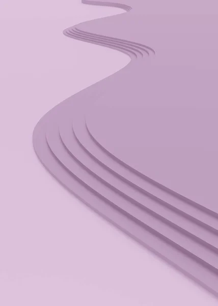 Ілюстрація Паралельних Хвиль Бузку Абстрактний Мінімалістичний Дизайн Тла Візуалізація Стокова Картинка