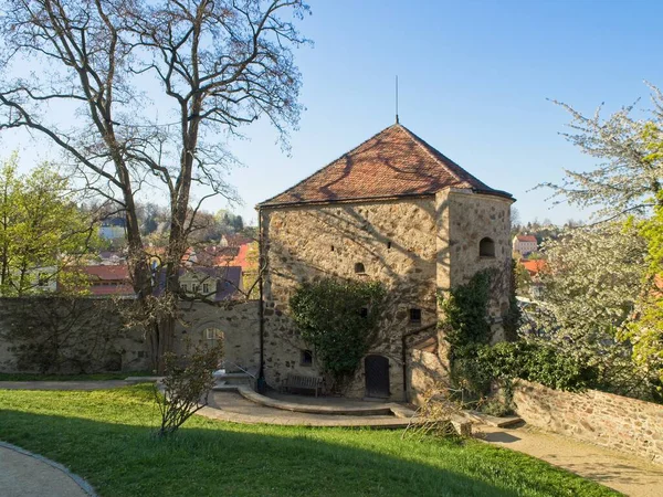 Almanya Nın Goerlitz Kentindeki Ochsenzwinger Parkındaki Eski Şehir Duvarlarına Bakın — Stok fotoğraf