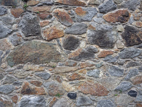 Primer Plano Antigua Muralla Del Castillo Fortaleza Patrón Piedra Para — Foto de Stock