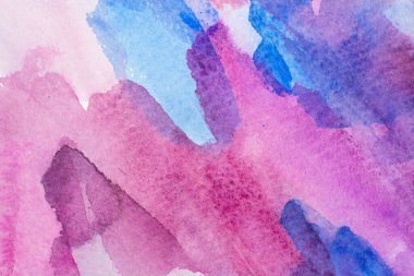 Kağıt dokusunda farklı katmanlara sahip soyut suluboya arkaplan, pembe mavi sanat