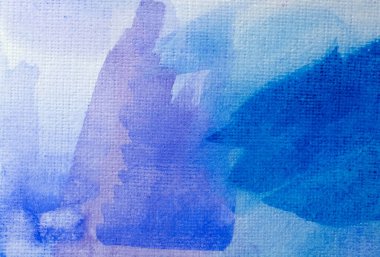 Kağıt dokusunda mavi suluboya, arkaplan tasarımı, elle boyanmış element