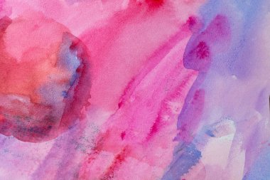 Kağıt dokusunda farklı katmanlara sahip soyut suluboya arkaplan, pembe mavi sanat