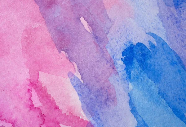 Abstrakcyjne Tło Akwareli Kolorowymi Różnymi Warstwami Papierze Tekstury Różowy Niebieski — Zdjęcie stockowe