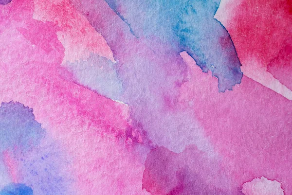 Soyut desen fırça mürekkep arkaplanı pembe kırmızı akvaryum suluboya el boyası çizimi