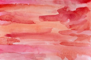 Soyut desen fırça mürekkep arkaplanı pembe kırmızı akvaryum suluboya el boyası çizimi