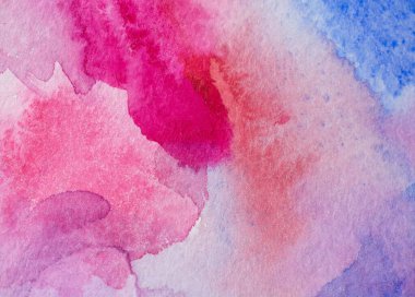 Kağıt dokusunda farklı katmanlara sahip soyut suluboya arkaplan, pembe mavi sanat