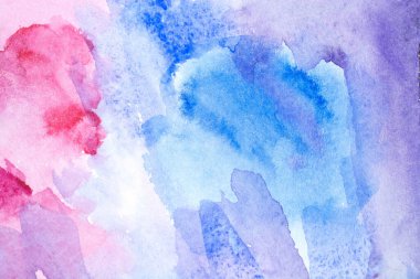 Kağıt dokusunda farklı katmanlara sahip soyut suluboya arkaplan, pembe mavi sanat