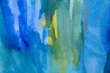 Kağıt dokusunda mavi suluboya, arkaplan tasarımı, elle boyanmış element