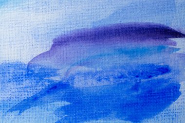 Soyut El, ıslak kağıt üzerine mavi suluboya arkaplan, yaratıcı duvar kağıdı veya tasarım için doku.