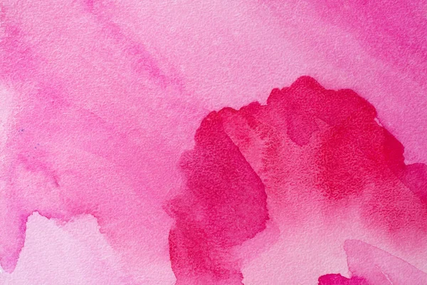 Abstrakcyjny Tekstury Pędzel Tło Sztuka Różowy Czerwony Magenta Akwarela Akwarela — Zdjęcie stockowe