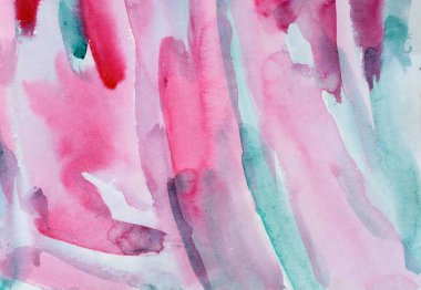 Suluboya sanat arka planı, renkli desenli, çok renkli, soyut dekoratif parlak duvar kağıdı. Kağıt yapısı.