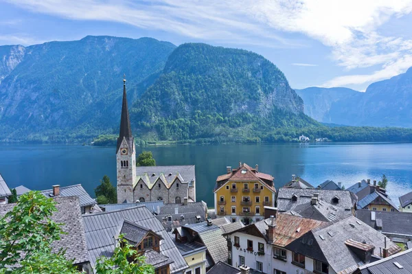 Hallstätter Alpen Altstadt Und Seeblick Österreich — Stockfoto