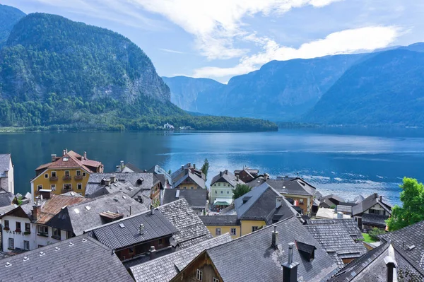 Alpes Hallstatt Vistas Ciudad Vieja Lago Austria —  Fotos de Stock