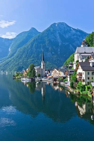 Альпы Старый Город Вид Озеро Австрия — стоковое фото