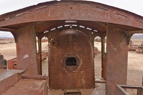 Alter Eisenbahnfriedhof Salar Uyuni Bolivien Südamerika — Stockfoto