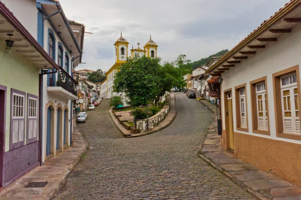 Ouro Preto Stare Miasto Widok Ulicę Brazylia Ameryka Południowa — Zdjęcie stockowe