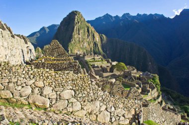 Machu Picchu Gündüz Antik şehir manzarası, Peru, Güney Amerika