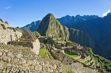 Machu Picchu Gündüz Antik şehir manzarası, Peru, Güney Amerika