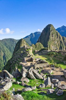 Machu Picchu Gündüz Antik şehir manzarası, Peru, Güney Amerika